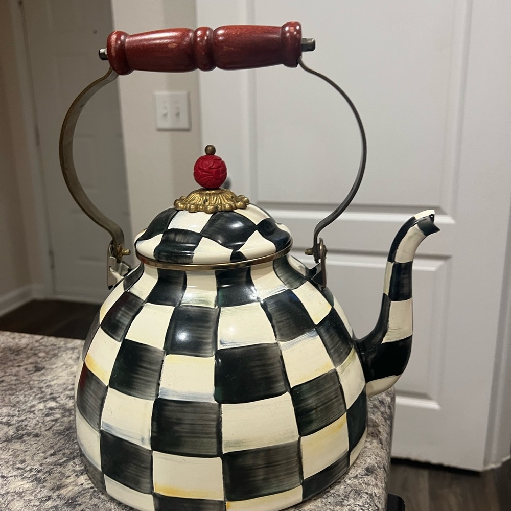 MacKenzie-Childs Courtly Check Tea Kettle